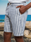 Striped Casual Bermuda Shorts