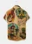 Mens Beach Print Casual Breathable Hawaiian Short Sleeve Shirt