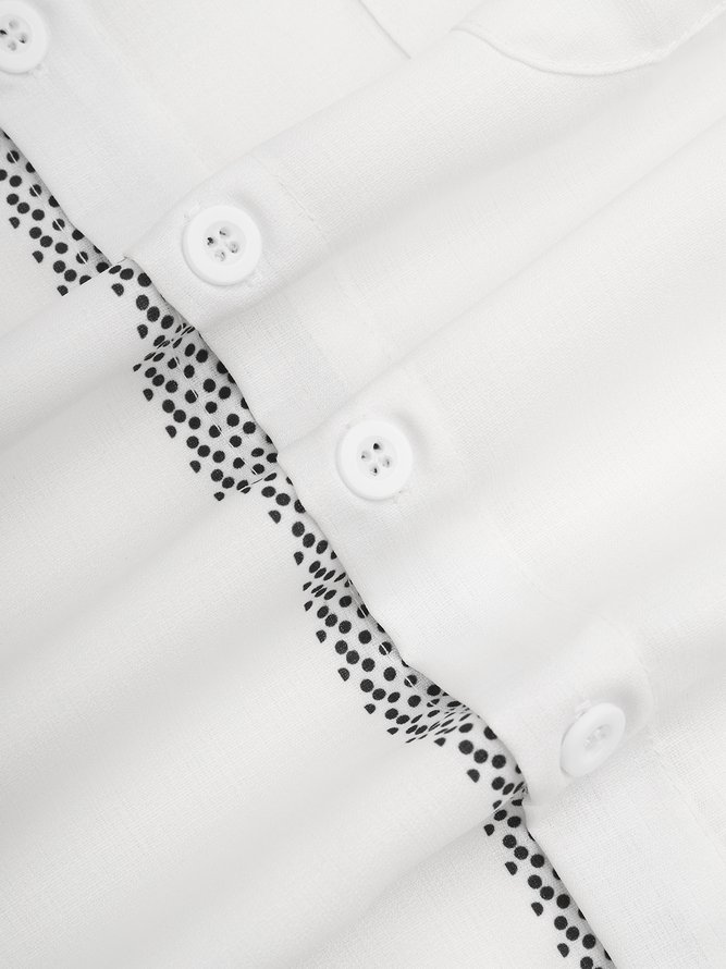Splice Short Sleeve Casual Shirt