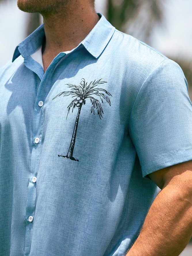 Coconut Tree Short Sleeve Resort Shirt