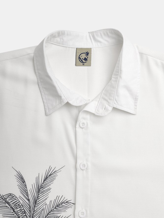 Coconut Tree Short Sleeve Resort Shirt