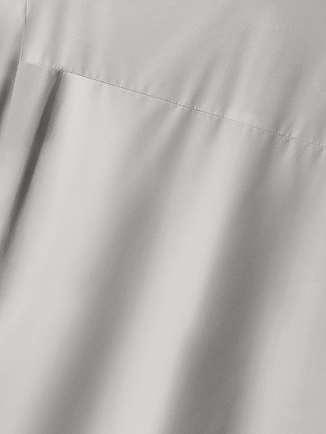 Big Size Textured Chest Pocket Short Sleeve Bowling Shirt