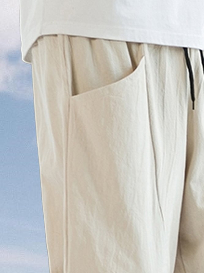 Drawstring Casual Cropped Trousers