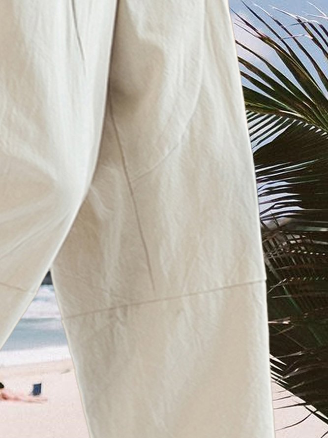 Drawstring Casual Cropped Trousers