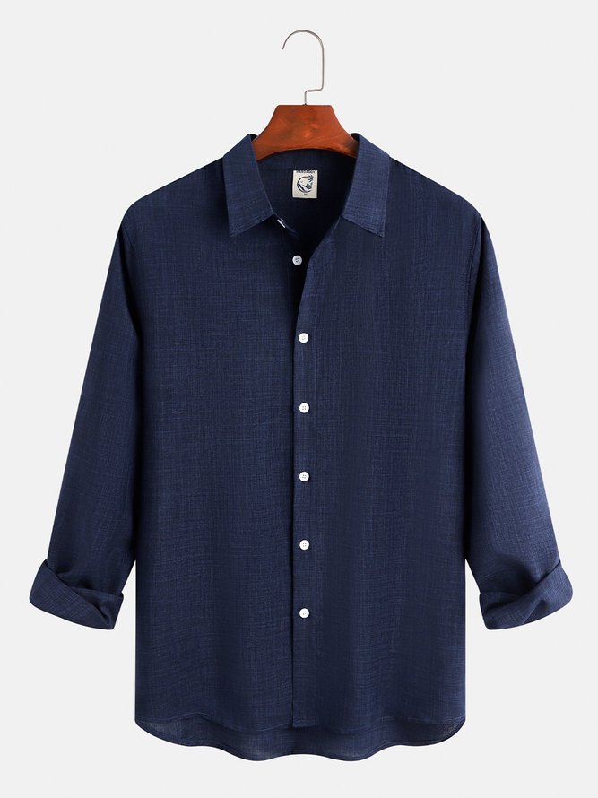 Big Size Plain Long Sleeve Shirt