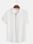 Splice Short Sleeve Casual Shirt