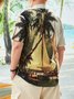 Big size Coconut Tree Chest Pocket Short Sleeve Hawaiian Shirt