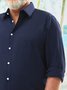 Big Size Plain Long Sleeve Shirt