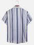 Striped Short Sleeve Casual Shirt