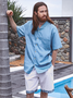Tropical Cotton Bermuda Shorts