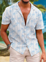 Coconut Tree Chest Pocket Short Sleeve Aloha Shirt