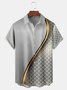 Big Size 3D Texture Chest Pocket Short Sleeve Casual Shirt