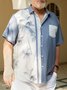 Big Size Coconut Tree Chest Pocket Short Sleeve Bowling Shirt